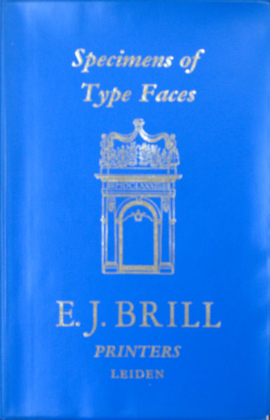  - Specimens of type faces E.J. Brill printers.