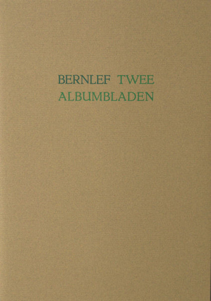 Bernlef. - Twee albumbladen.