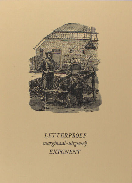 (Wielinga, Menno). - Letterproef marginaal-uitgeverij Exponent.