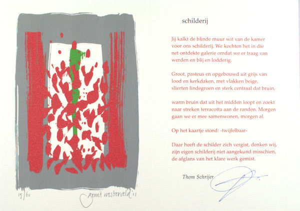 Schrijer, Thom. - Schilderij.