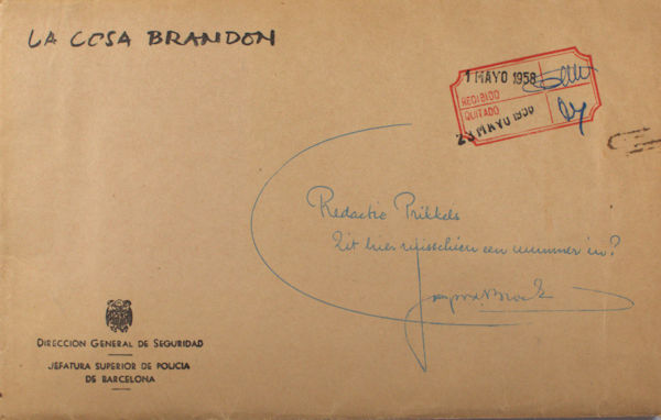 Broek, Joop van de. - La cosa Brandon.
