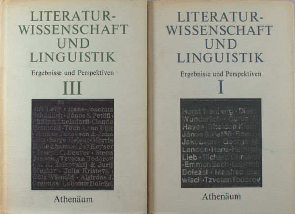 Ihwe, Jens (ed.). - Literaturwissenschaft und Linguistik, Ergebnisse und Perspektiven.